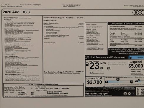 New 2026 Audi RS 3 image 32