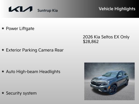 New 2026 Kia Seltos EX w/ EX Sunroof Package image 15