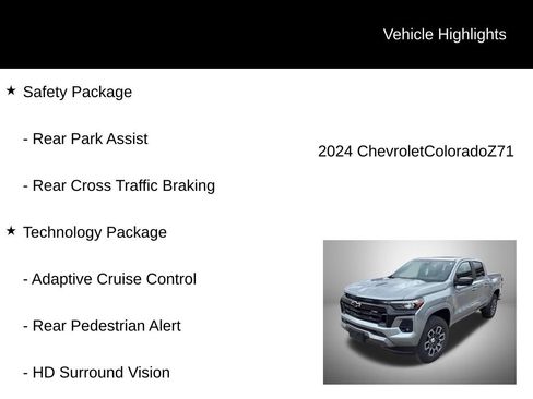 Used 2024 Chevrolet Colorado Z71 w/ Z71 Convenience Package 2 AWD/4WD image 2