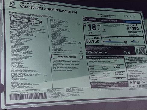 New 2026 RAM 1500 Big Horn w/ Night Edition AWD/4WD image 20