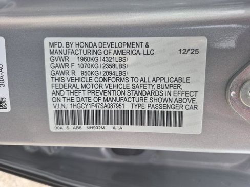 Used 2025 Honda Accord SE image 32