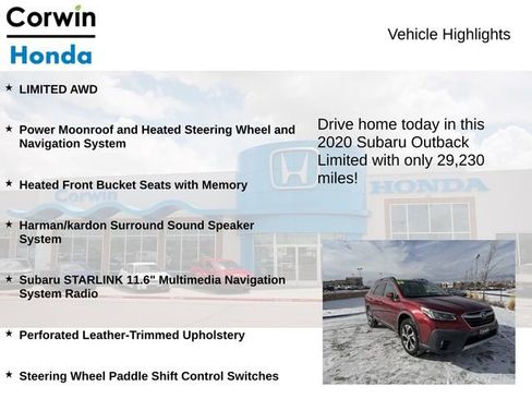 Used 2020 Subaru Outback Limited image 6