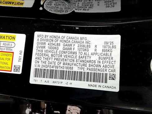 New 2026 Honda Civic Sport Touring image 19