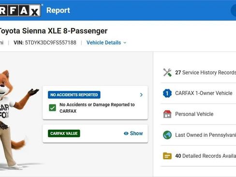 Used 2015 Toyota Sienna XLE FWD image 3