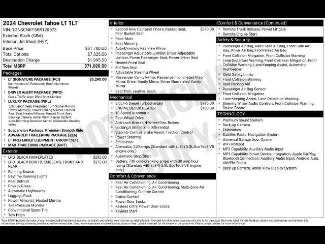 Used 2024 Chevrolet Tahoe LT w/ LT Signature Package RWD image 43