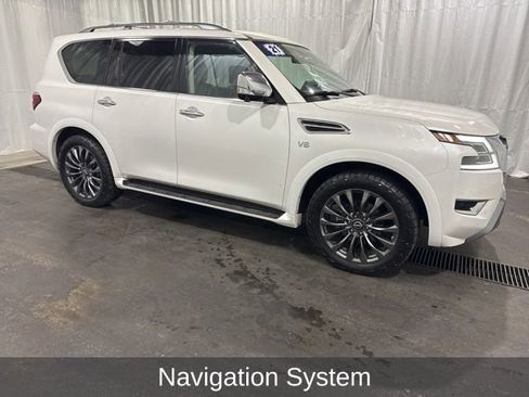 Used 2021 Nissan Armada Platinum w/ Captain's Chairs Package AWD/4WD image 2