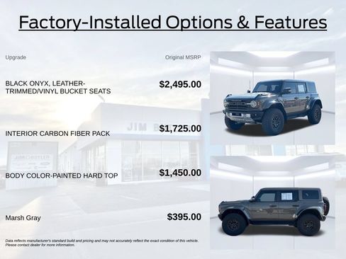 Used 2025 Ford Bronco Raptor w/ Interior Carbon Fiber Pack AWD/4WD image 3
