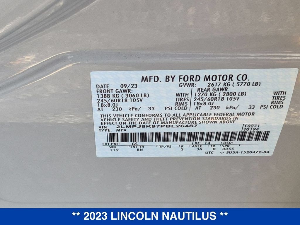 Used 2023 Lincoln Nautilus Reserve w/ Cargo Utility Package AWD/4WD image 36