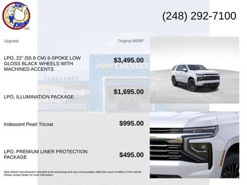 New 2025 Chevrolet Tahoe Premier w/ LPO, Illumination Package AWD/4WD image 5