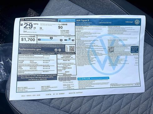New 2026 Volkswagen Tiguan S FWD image 22