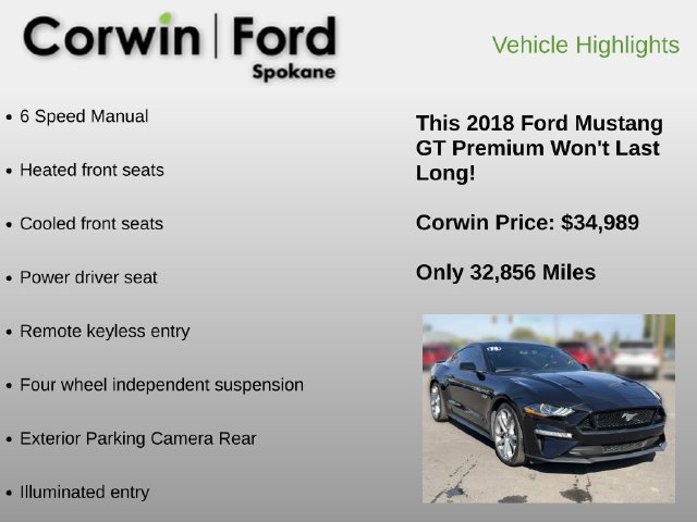 Used 2018 Ford Mustang GT Premium w/ Enhanced Security Package RWD image 6