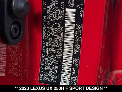 Used 2023 Lexus UX 250h F Sport w/ Accessory Package (Z1) image 28
