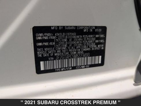 Used 2021 Subaru Crosstrek 2.0i Premium AWD/4WD image 32