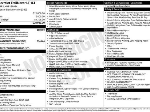 Certified 2022 Chevrolet TrailBlazer LT w/ Convenience Package image 2