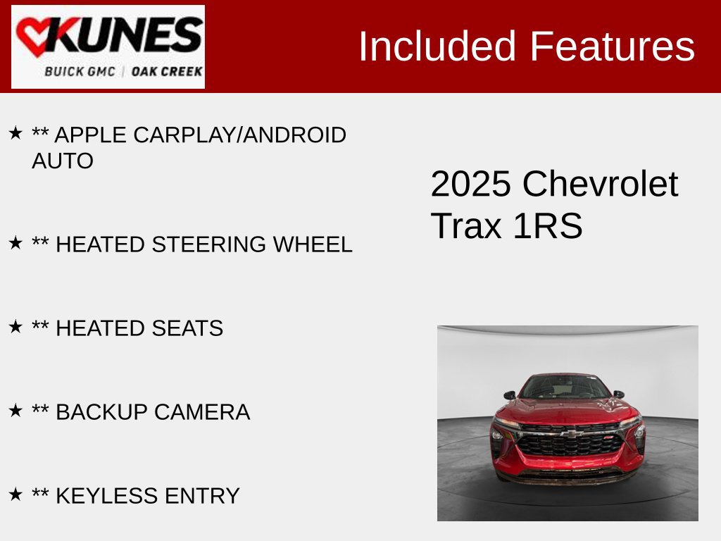 Used 2025 Chevrolet Trax RS FWD image 2