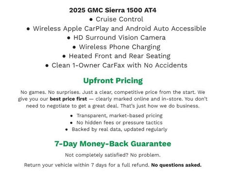 Used 2025 GMC Sierra 1500 AT4 w/ AT4 Preferred Package AWD/4WD image 2