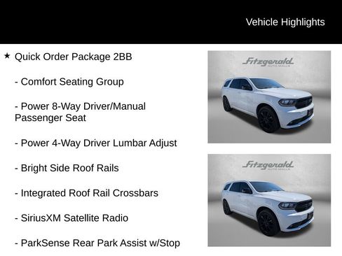 Used 2018 Dodge Durango SXT w/ Quick Order Package 2BB AWD/4WD image 3