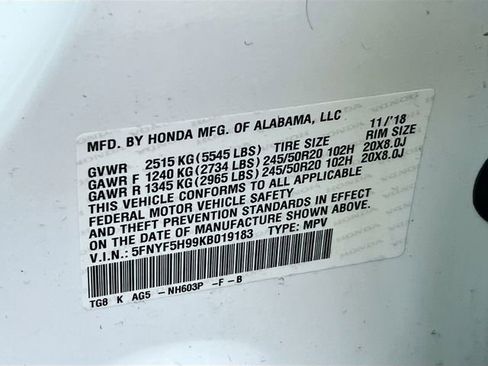 Used 2019 Honda Pilot Touring image 34