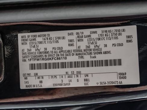 Used 2019 Ford F150 Raptor w/ Equipment Group 802A Luxury AWD/4WD image 65