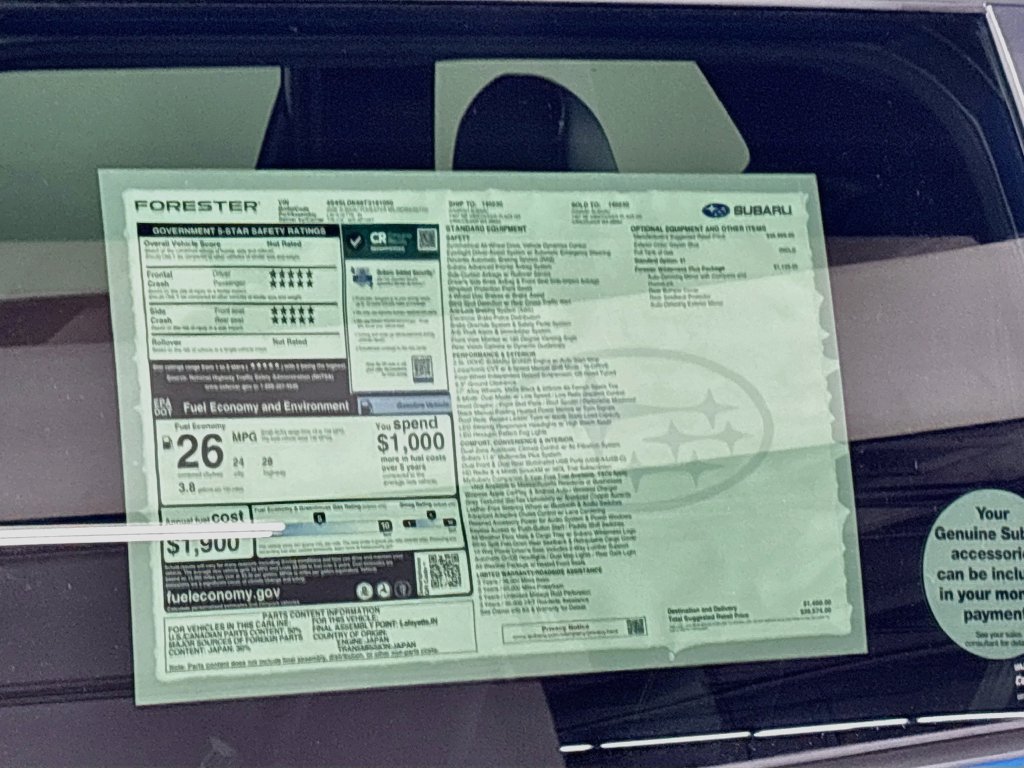 New 2026 Subaru Forester Wilderness AWD/4WD image 24