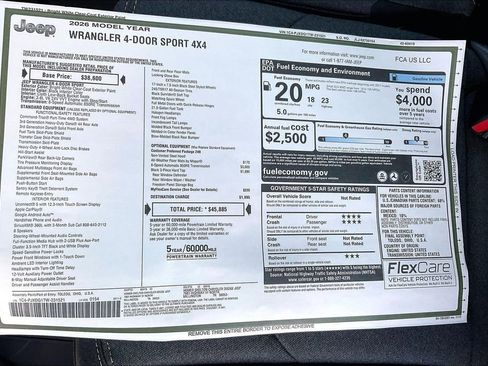 New 2026 Jeep Wrangler Sport image 14