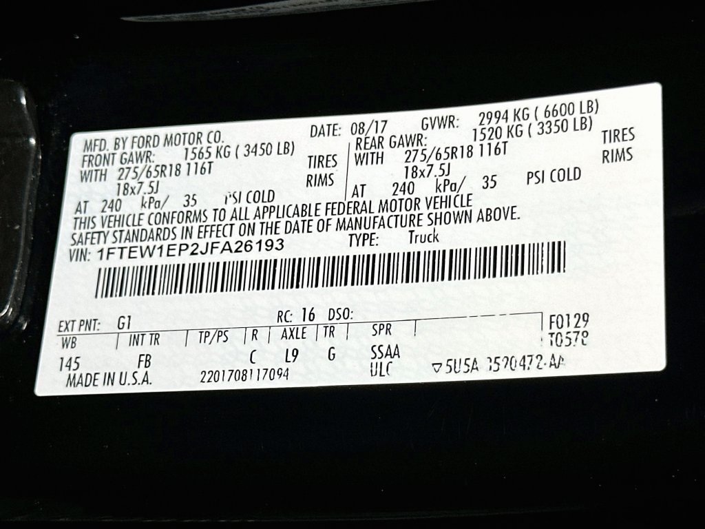 Used 2018 Ford F150 XLT w/ Equipment Group 302A Luxury AWD/4WD image 20