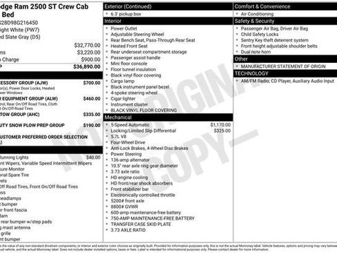 Used 2008 Dodge Ram 2500 Truck ST w/ PWR Accessory Group AWD/4WD image 19