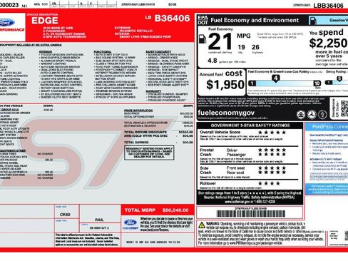 Used 2020 Ford Edge ST w/ Equipment Group 401A image 2