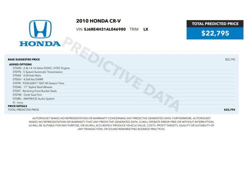 Used 2010 Honda CR-V LX image 2