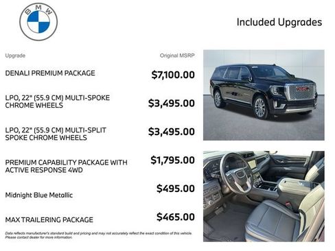 Used 2022 GMC Yukon XL Denali w/ Denali Premium Package AWD/4WD image 3