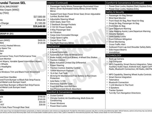 Used 2021 Hyundai Tucson SEL AWD/4WD image 3