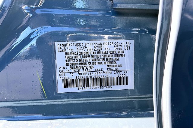 New 2027 Nissan Sentra SV w/ Floor Mat Package FWD image 13