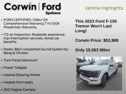 Used 2023 Ford F150 Tremor w/ Equipment Group 402A High image 6