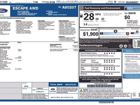 Used 2025 Ford Escape Active w/ Tech Pack #1 AWD/4WD image 32