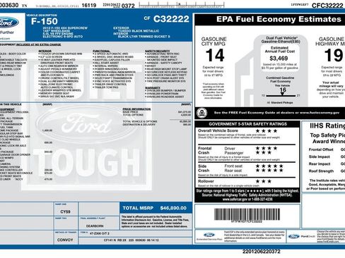Used 2012 Ford F150 Lariat w/ Lariat Chrome Pkg AWD/4WD image 34