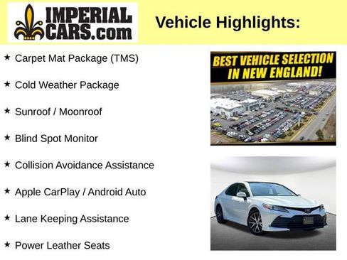 Used 2021 Toyota Camry XLE w/ Carpet Mat Package (TMS) AWD/4WD image 8