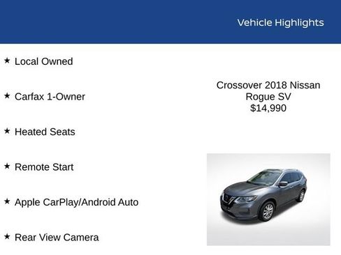 Used 2018 Nissan Rogue SV FWD image 2
