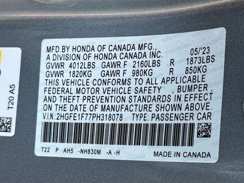 Certified 2023 Honda Civic EX image 36