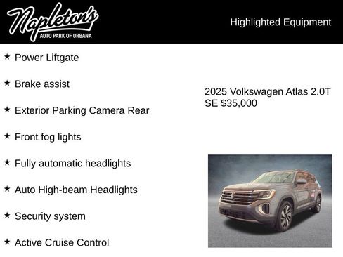 Used 2025 Volkswagen Atlas SE FWD image 6