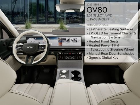 New 2026 Genesis GV80 2.5T Select AWD/4WD image 15