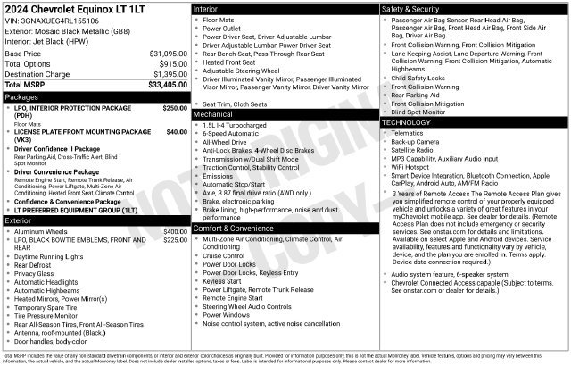 Used 2024 Chevrolet Equinox LT AWD/4WD image 3