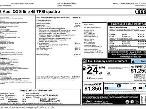 Used 2023 Audi Q3 2.0T Premium Plus w/ Premium Plus Package AWD/4WD image 2