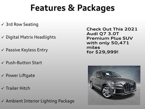 Used 2021 Audi Q7 3.0T Premium Plus w/ Premium Plus Package AWD/4WD image 12
