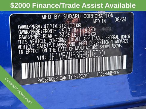 Used 2024 Subaru WRX AWD/4WD image 25