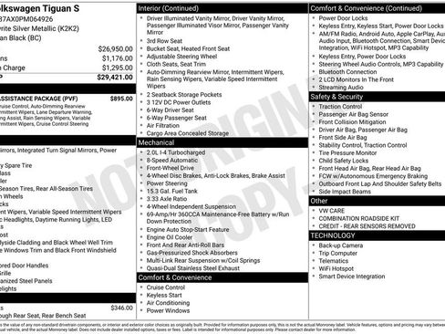 Used 2023 Volkswagen Tiguan S w/ Driver Assistance Package image 65