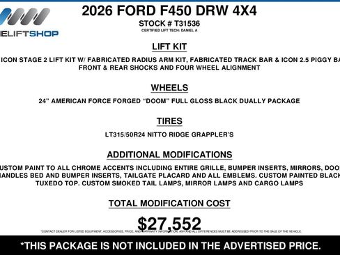 Used 2026 Ford F450 Platinum w/ Platinum Plus Package image 2