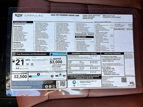 New 2025 Cadillac XT5 Premium Luxury w/ Technology Package image 14