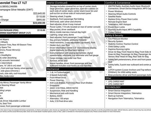 Used 2016 Chevrolet Trax LT w/ LPO, Cargo Package image 1