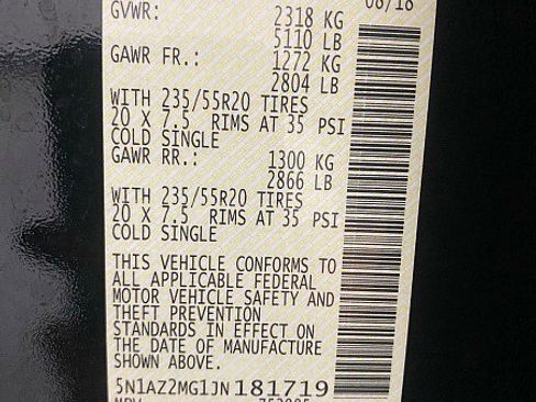 Used 2018 Nissan Murano Platinum w/ Cargo Package image 29