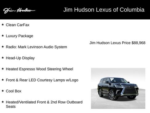 Certified 2021 Lexus LX 570 4WD w/ Luxury Package image 4
